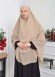 Şifon Şal Hazır Peçeli Pratik Eşarp Tesettür Hijab 3 Katman - Örtüsü Sufle 827