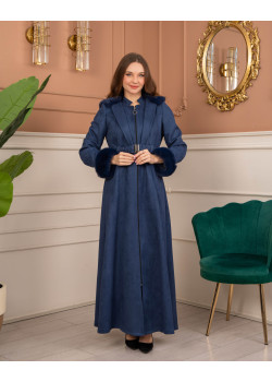 ترانشكوت كود 1368 شامواه مبطن بالفرو - كحلي