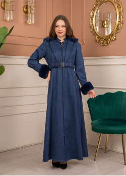 ترانشكوت كود 1368 شامواه مبطن بالفرو - كحلي