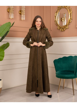 ترانشكوت كود 1368 شامواه مبطن بالفرو - زيتي