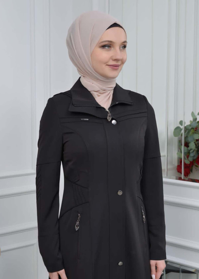 234 Prada kadın mont Kapşönlü Siyah
