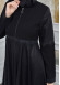 Modamix women Hoodied Abaya of Rose Rise fabric 567 Siyah