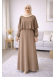 Scharia-Kleid aus luxuriöser Medina-Seide 841  - Hellbraun