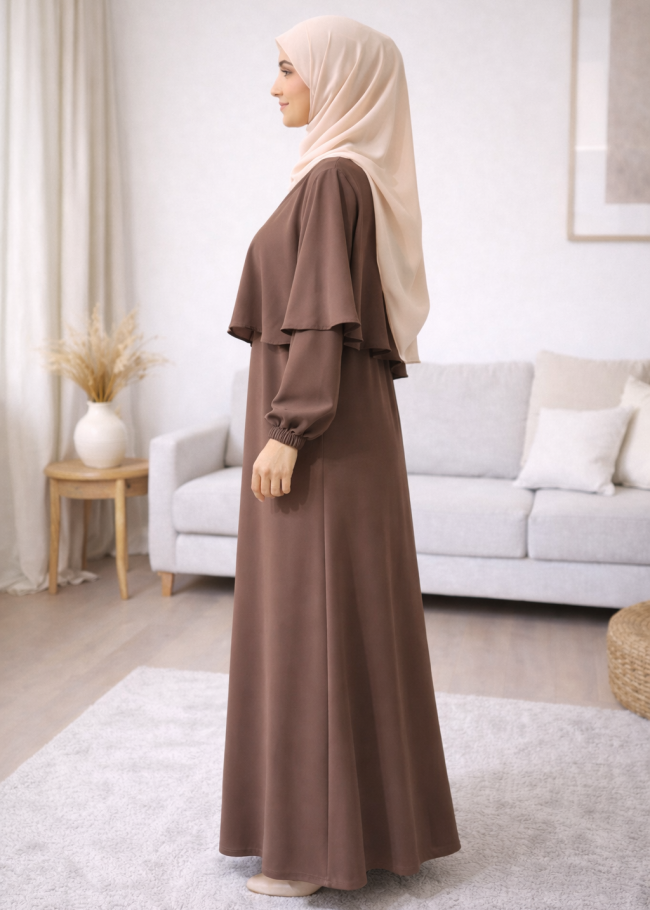 841 فستان مع كاب  - شوكو