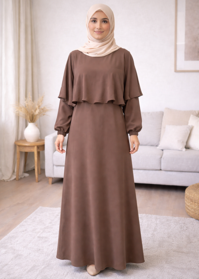 841 فستان مع كاب  - شوكو