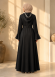 738  عباية كبشون كم كسرات - black