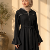 738  عباية كبشون كم كسرات - اسود