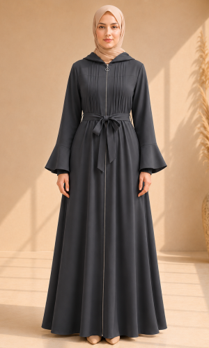 739  عباية كبشون درزات صدر - Anthracite