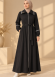 741  عباية ياقة كبيرة - اسود