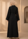 742  عباية تطريز كامل - black