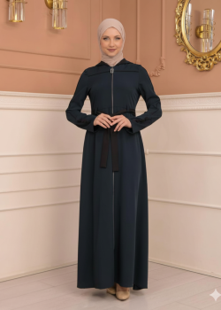 عباية برادا دبل كلوش مع كبيشون مغربي 699 - تركواز