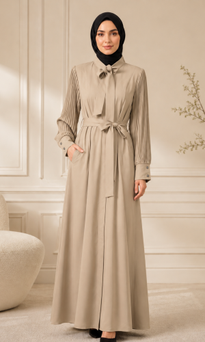 700 عباية بليسة  - Beige