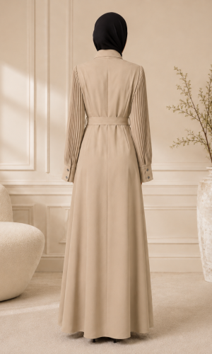 700 عباية بليسة  - Beige