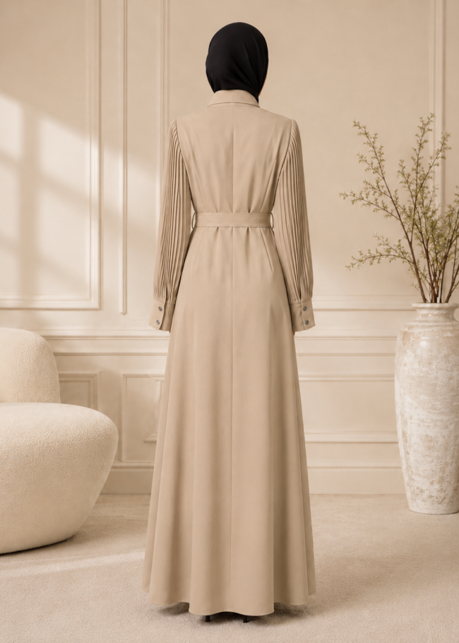 700 عباية بليسة  - Beige