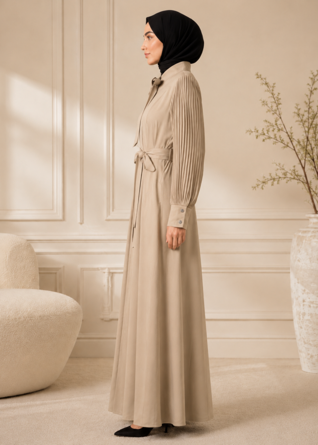 700 عباية بليسة  - Beige