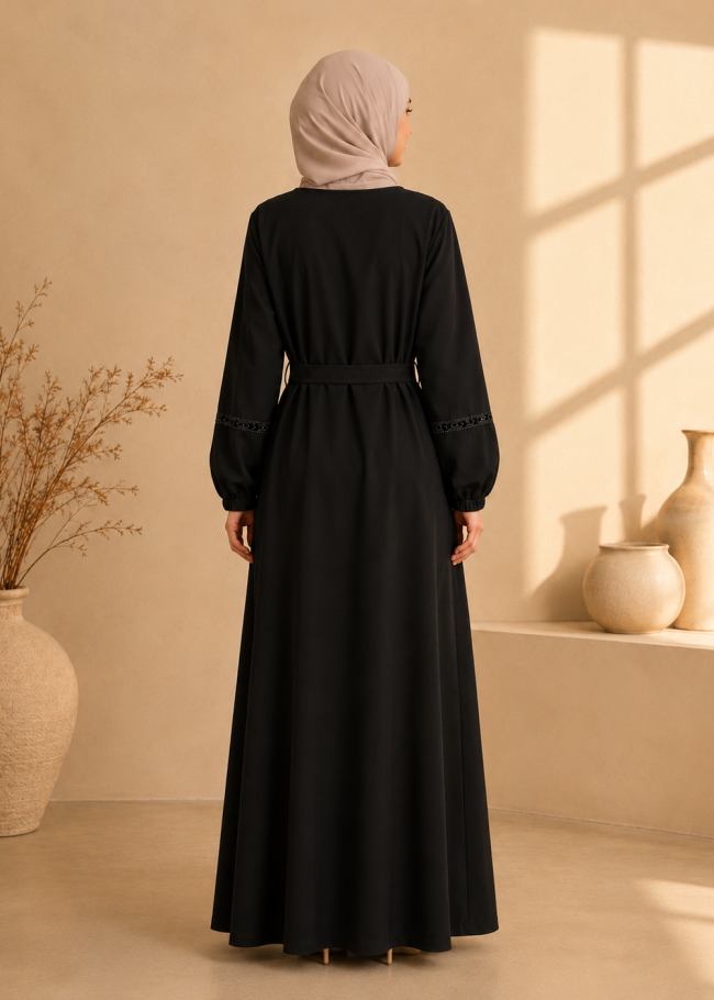 710  عباية كلفة - اسود