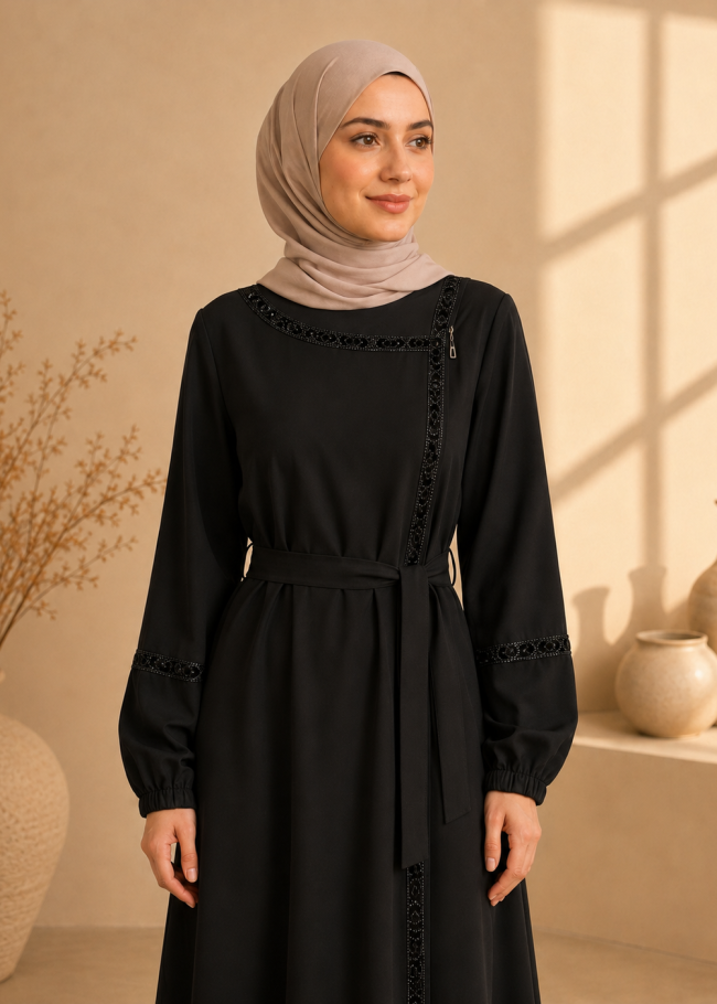 710  عباية كلفة - اسود
