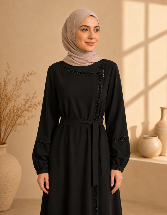 710  عباية كلفة - اسود