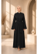 711  عباية كم ستراس - black