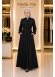 713  عباية صدر كسرات - اسود