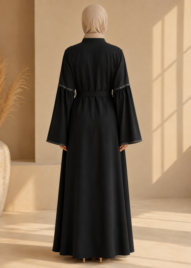 714  عباية كلفة قوس - black
