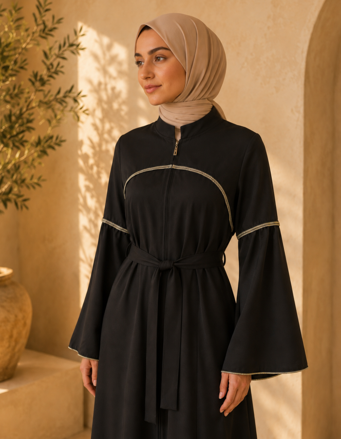 714  عباية كلفة قوس - ابيض