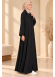 717  عباية زرار شكلية - Schwarz