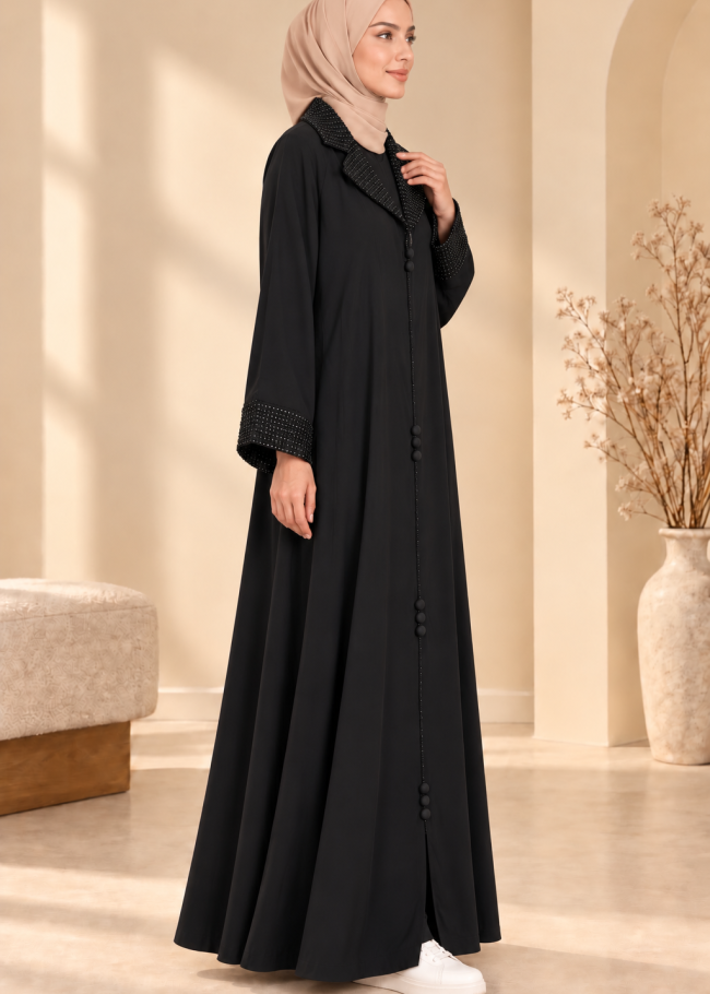 717  عباية زرار شكلية - black