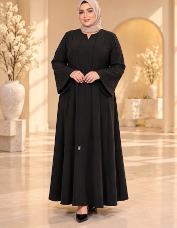 737  عباية درزات وش - black