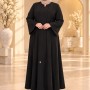 737  عباية درزات وش - black