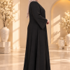 737  عباية درزات وش - اسود