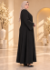 737  عباية درزات وش - اسود