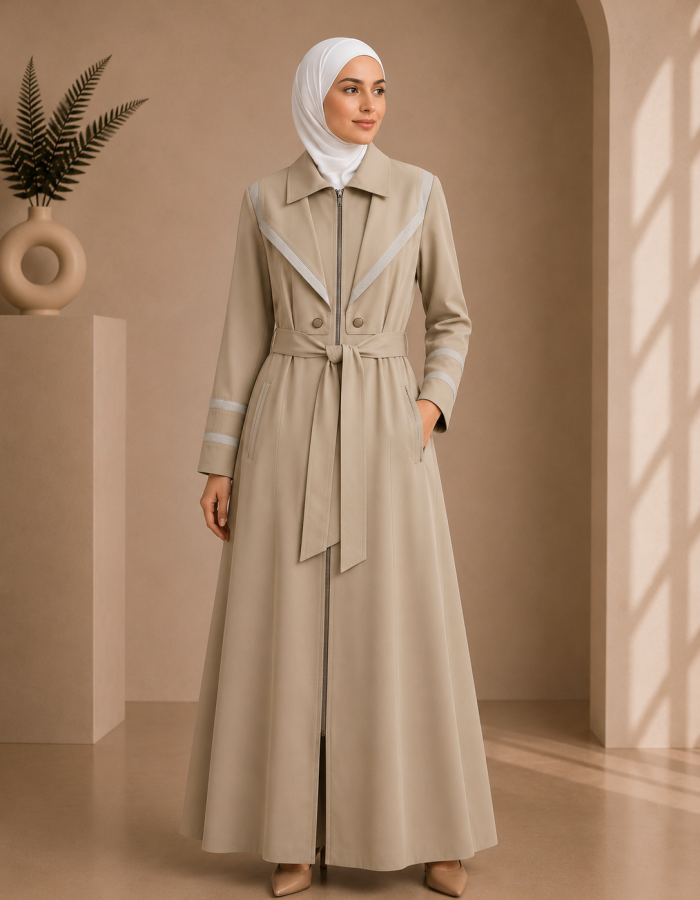 1244 مانطو برادا  - Beige