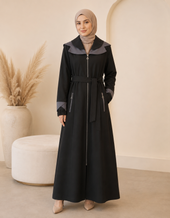 1245 مانطو السفير  - اسود