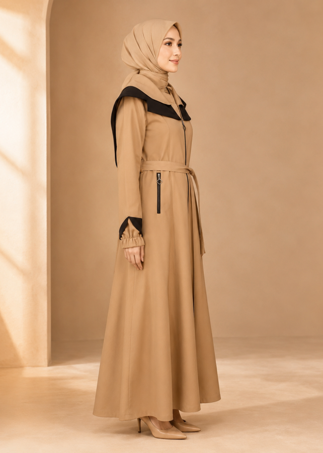 1245 مانطو السفير  - Beige