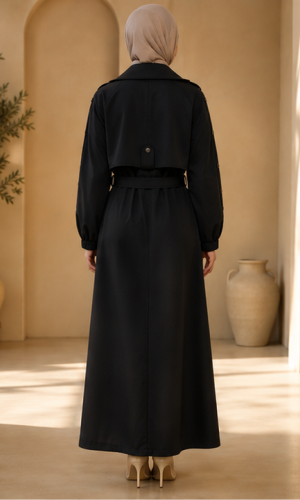 1246  مانطو كريستال أزرار - black