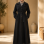 1246  مانطو كريستال أزرار - Schwarz