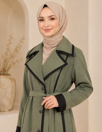 1247 مانطو جاكور أزرار - زيتي
