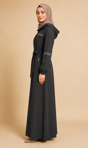 1248  مانطو كريستال قبة ملكية - black