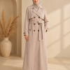 1255  مانطو كريستال ردة دبل - beige