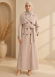 1255  مانطو كريستال ردة دبل - Beige