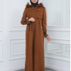 مانطو جوخ نسائي أنيق كبشون متحرك  1300 taba