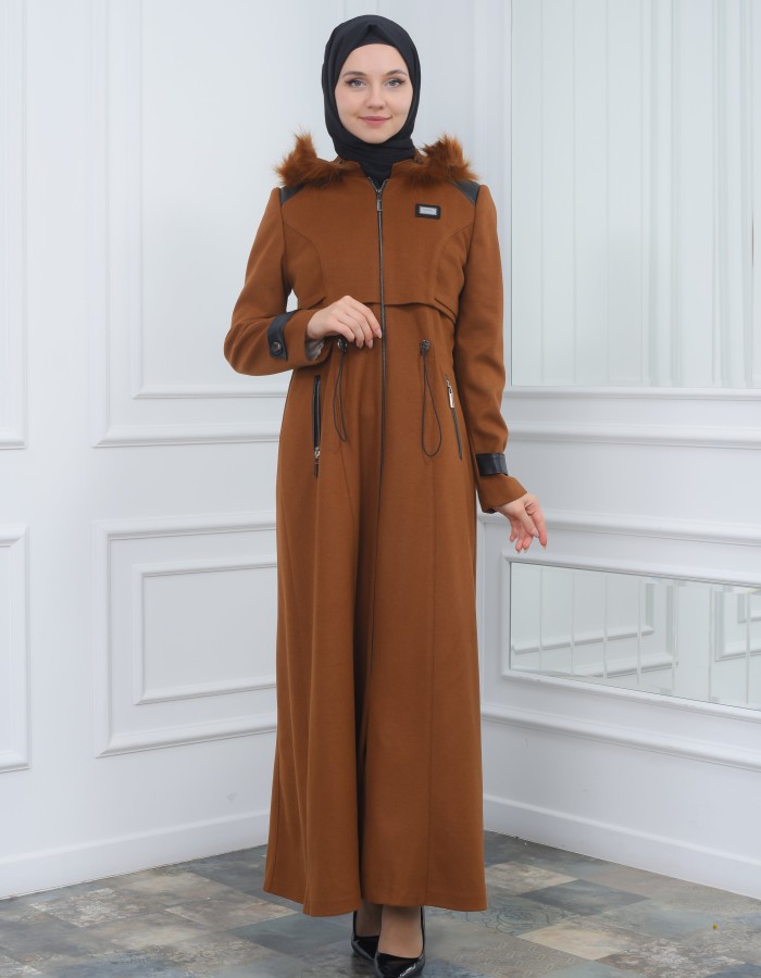 مانطو جوخ نسائي أنيق كبشون متحرك  1300 taba