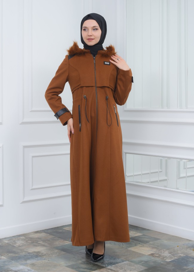 مانطو جوخ نسائي أنيق كبشون متحرك  1300 taba