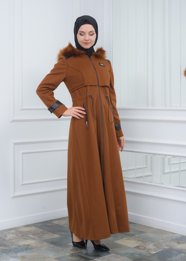 مانطو جوخ نسائي أنيق كبشون متحرك  1300 taba