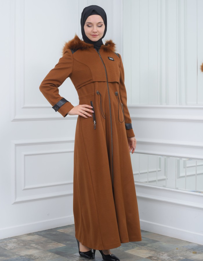 مانطو جوخ نسائي أنيق كبشون متحرك  1300 taba