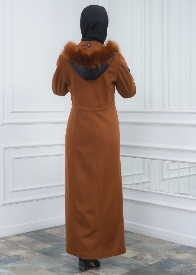 مانطو جوخ نسائي أنيق كبشون متحرك  1300 taba