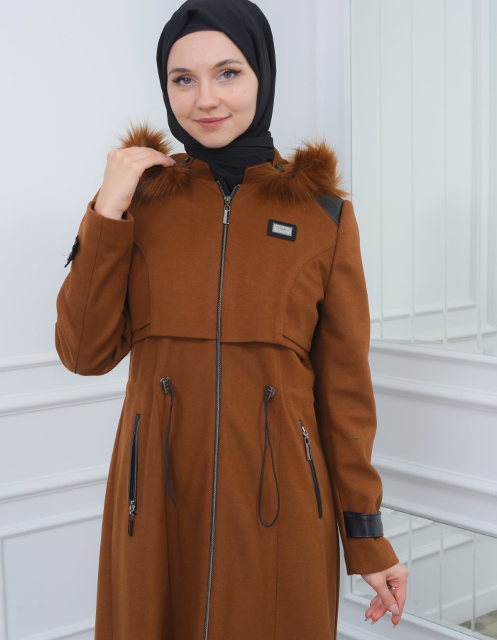 مانطو جوخ نسائي أنيق كبشون متحرك  1300 taba