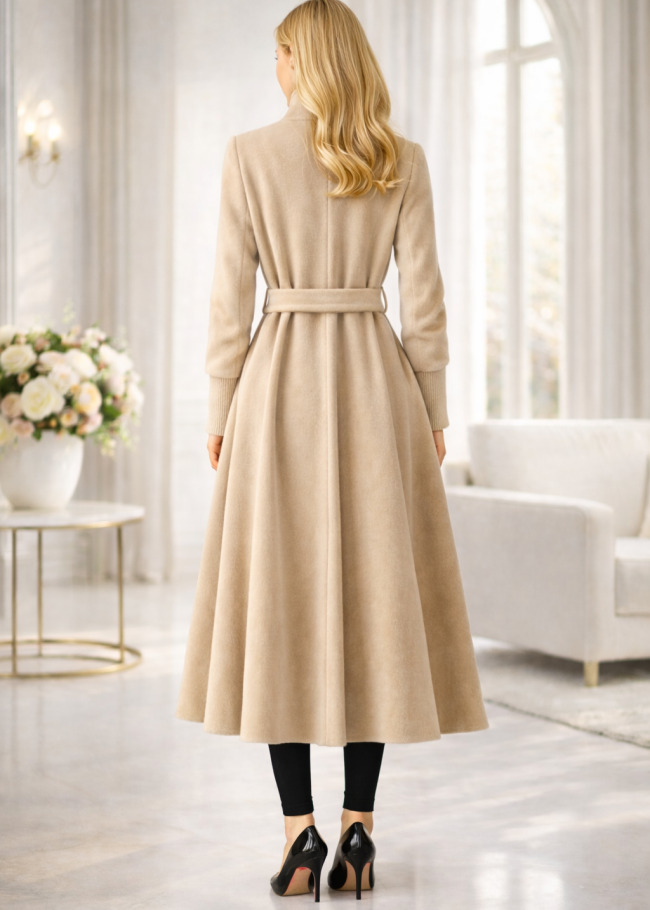 1391 مانطو فرنسي فرو ارنب - بيج