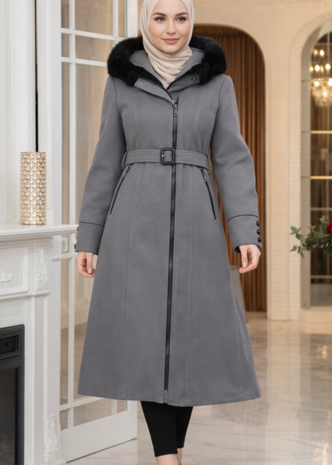 1397 ترانشكوت ميدي جو كبيشون  - رمادي